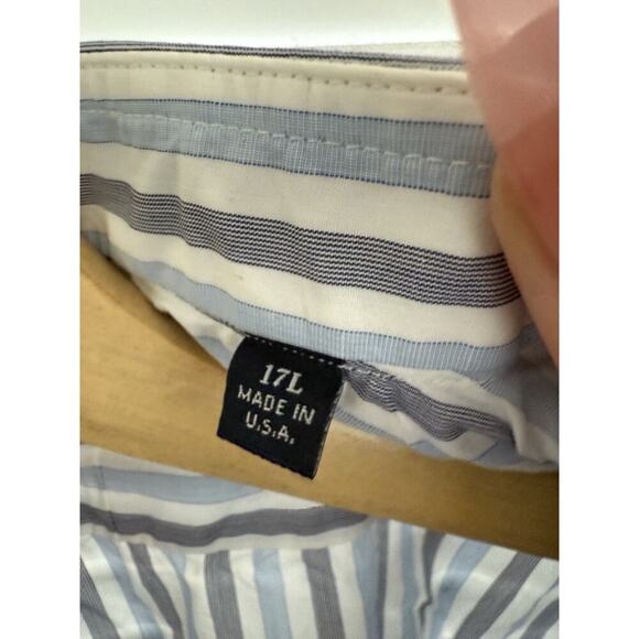Burberry London Blue Purple Striped Button Down Size 17L - Picture 8 of 12